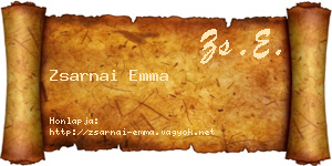 Zsarnai Emma névjegykártya